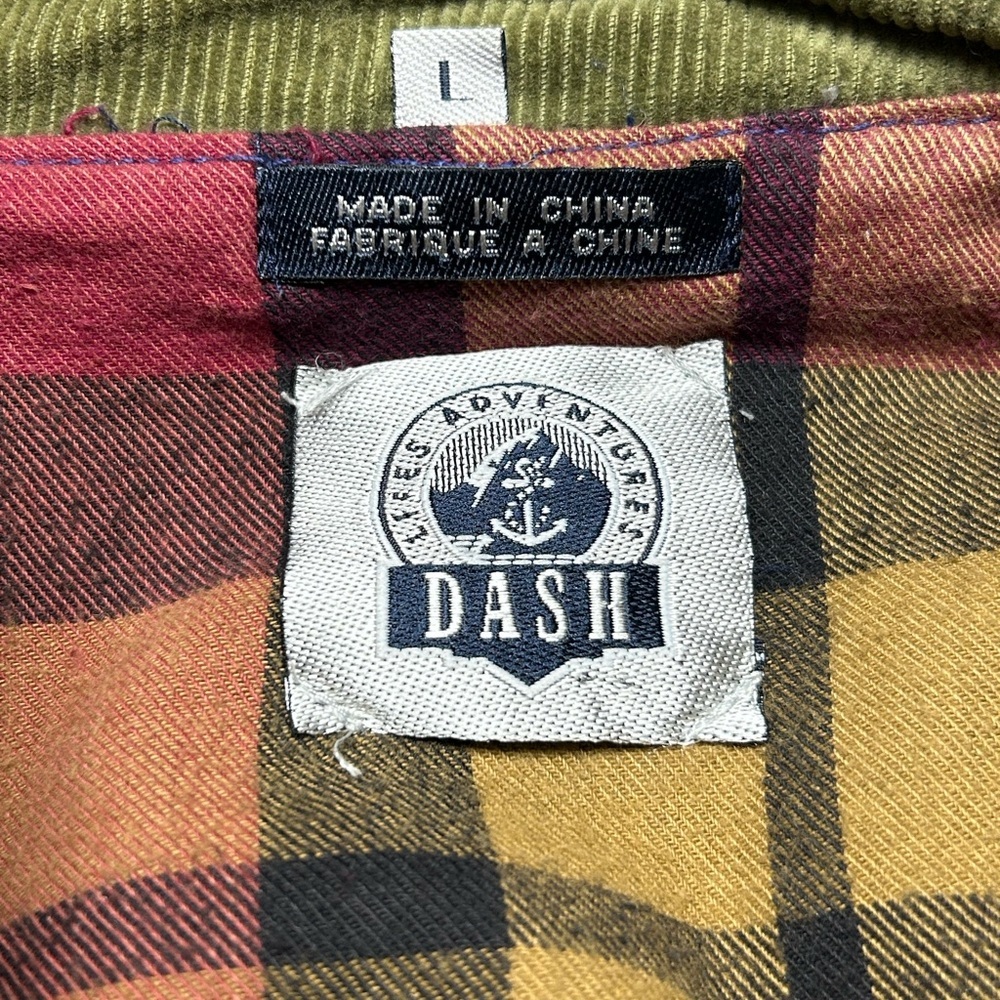 VTG Dash Men’s Heritage Blue L Plaid Flannel Lined Barn Chore Coat Size Large L - Picture 3 of 8